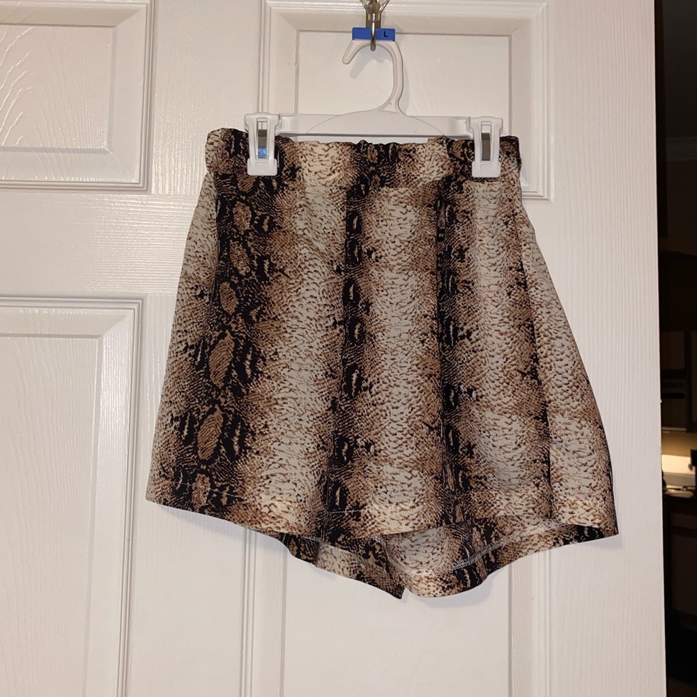Snake skin shorts